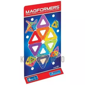 Конструктор Magformers -8, треугольники 8 деталей Standard (63085)