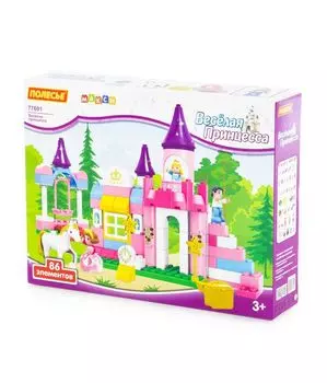 Конструктор "Макси"-"Веселая принцесса"(86 элем.) в кор. Полесье 77691
