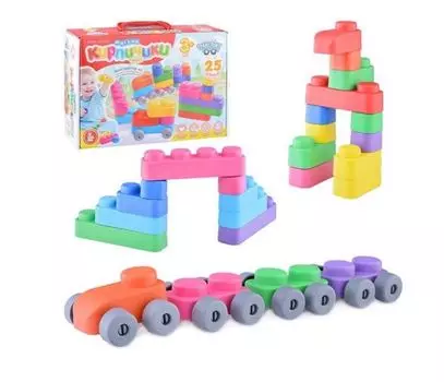 Конструктор "Мягкие кирпичики plus.Веселый транспорт" 04034