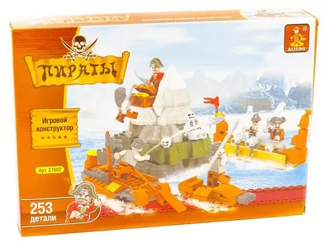 Конструктор "Пираты" 253 детали в коробке AUSINI 27602