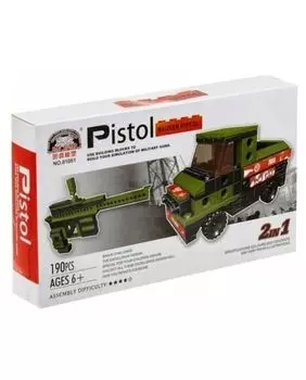 Конструктор "Пистолет+машина" 2в1 в коробке арт.81051/1138191