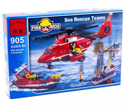 Конструктор "Пожарная спасательная команда" (404дет) в кор. BRICK 905