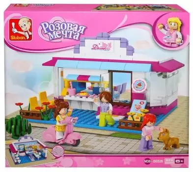 Конструктор "Розовая мечта.Кафе"(226дет)в коробке SLUBAN M38-B0528
