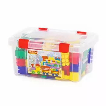 Конструктор "Строитель" 75 деталей (в контейнере) Полесье 50489