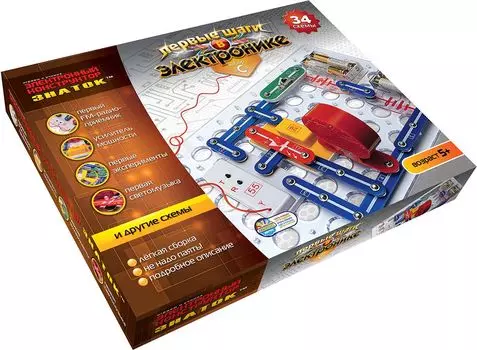 Конструктор Знаток 34С-Znat Первые шаги в электронике C "34 схемы"