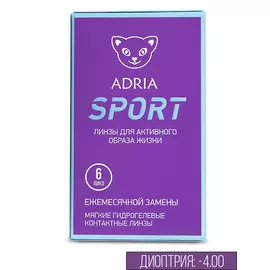 Контактные линзы Morning Q55 Adria Sport (6 pack) R 8,6 D -4,00 6 шт