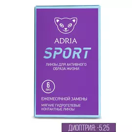 Контактные линзы Morning Q55 Adria Sport (6 pack) R 8,6 D -5,25 6 шт