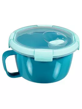 Контейнер-кружка пищевой круглый TO GO 0.9л голубой