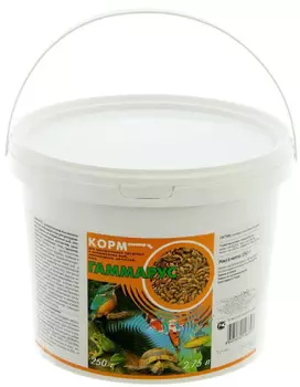 Корм для рыб ЗООМИР гаммарус 250гр ведро 2,7л 272