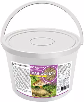 Корм для рыб ЗООМИР гран-форель 750г ведро 2,75л 276