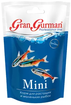 Корм для рыб ЗООМИР Gran Gurman "Mini" для растущих и маленьких рыбок 30гр 575