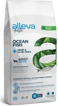 Корм сухой ALLEVA HOLISTIC DOG Adult Ocean Fish Medium/Maxi для взрослых собак с океанической рыбой, коноплей и алое вера 12кг 2424