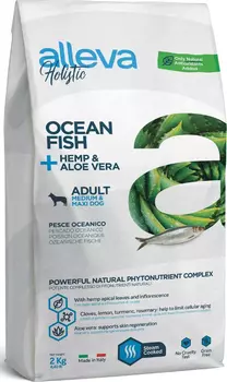 Корм сухой ALLEVA HOLISTIC DOG Adult Ocean Fish Medium/Maxi для взрослых собак с океанической рыбой, коноплей и алое вера 2кг 2332