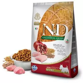 Корм сухой Farmina N&amp;D ANCESTRAL GRAIN для собак MINI курица, спельта, овес, гранат 7 кг