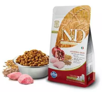 Корм сухой Farmina N&amp;D ANCESTRAL GRAIN STARTER для щенков с момента отъема курица с гранатом 0,8 кг