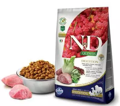Корм сухой Farmina N&amp;D GF QUINOA DIGESTION LAMB для собак ягненок и киноа для поддержки пищеварения 2,5 кг