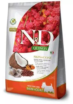 Корм сухой Farmina N&amp;D GF QUINOA SKIN&amp;COAT HERRING для собак MINI сельдь и киноа для здоровья кожи и шерсти 2,5 кг