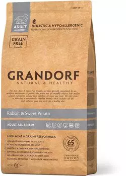 Корм сухой Grandorf Rabbit &amp; Sweet Potato Adult All Breeds кролик с бататом для взрослых собак всех пород 1 кг