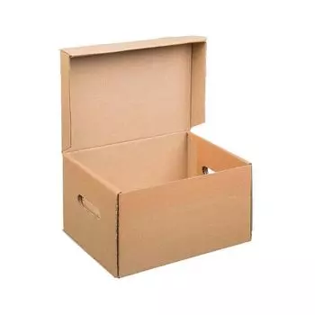 Короб архивный Делопроизводство (235х325х180 мм), с крышкой, гофрокартон, BRAUBERG, (6 шт.)