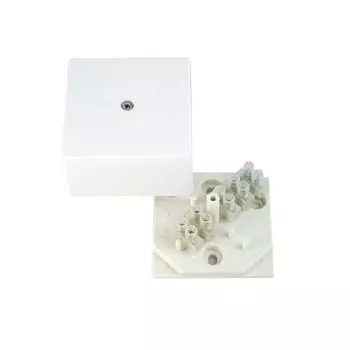 Коробка распределительная ОП 75х75х30мм с клемм. бел. HEGEL КРК2702