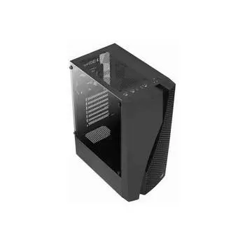 Корпус AeroCool Wave-G-BK-v1 (ATX, Glass Window, USB3.0 x2, USB2.0 x1, 1x 12cm black fan)