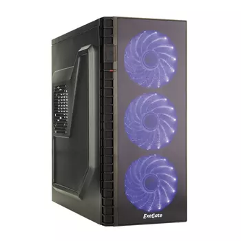 Корпус ExeGate EVO-7216 (EX278419RUS) Black/Blue Light