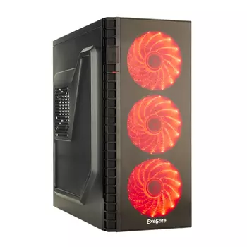Корпус ExeGate Miditower EVO-7215 (EX278416RUS) Black/Red Light