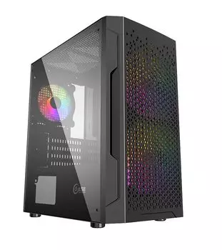 Корпус Powercase Mistral Micro Z3B Mesh LED Tempered Glass (CMIMZB-L3) Black