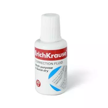 Корректирующая жидкость c губкой ERICH KRAUSE, 20 мл, 13812, (10 шт.)