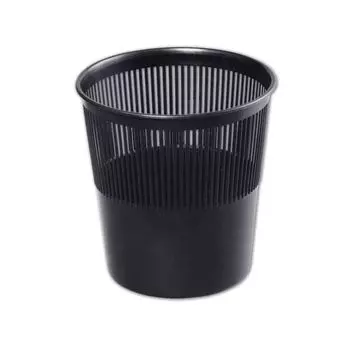 Корзина для бумаг, 9 л, сетчатая, черная, СТАММ, КР21, (8 шт.)