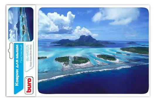 Коврик Buro для мыши BU-M10025 рисунок/Бора-Бора