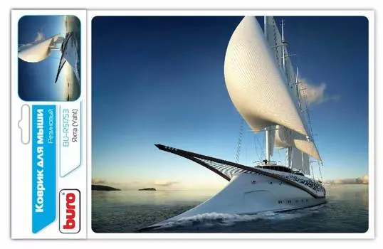 Коврик Buro для мыши BU-R51753 рисунок/яхта