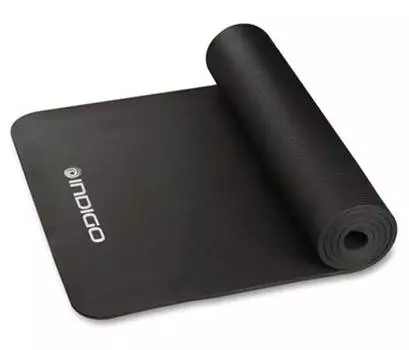 Коврик для йоги и фитнеса INDIGO NBR IN104 173*61*1 см Черный
