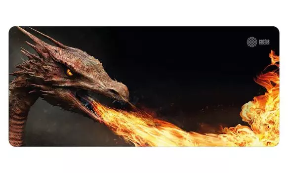 Коврик для мыши Cactus Fire Dragon XXL рисунок 900x400x3мм (CS-MP-PRO07XXL)