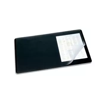 Коврик-подкладка настольный для письма (530х400 мм), c прозрачным листом, черный, DURABLE (Германия), 7202-01