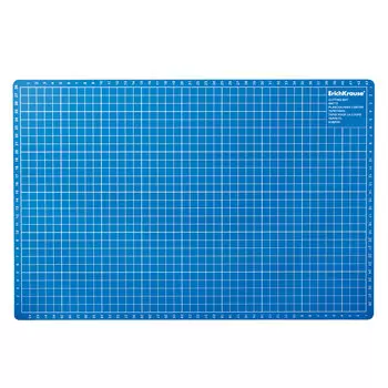 Коврик-подкладка настольный для резки А3 (450х300 мм), сантиметровая шкала, синий, 3 мм, ERICH KRAUSE, 19272