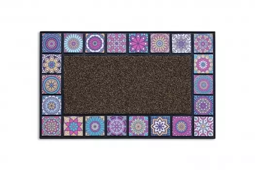 Коврик придверный MOSAIC QUADRO violet 76Х45 см ATTRIBUTE MAT