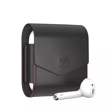 Кожаный чехол Deppa для AirPods черный 47020