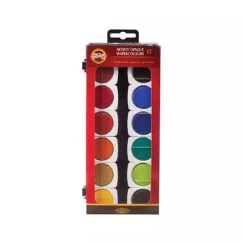 Краски акварельные художественные KOH-I-NOOR, 12 цветов, кроющие, без кисти, 017550400000