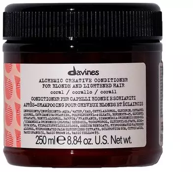 Креативный кондиционер Davines Alchemic для осветленных и натуральных блондов оттенок "коралл" 250 мл