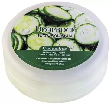 Крем для лица и тела на основе экстракта огурца Deoproce Natural Skin Cucumber Nourishing Cream 100гр