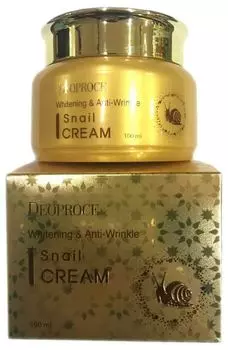Крем для лица с экстрактом улитки Deoproce Whitening And Anti-Wrinkle Snail Cream 100мл