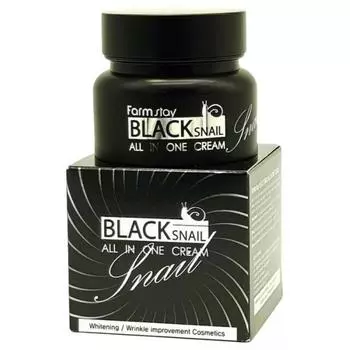 Крем для лица с муцином черной улитки FarmStay Black Snail All in One Cream, 100мл
