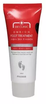 Крем для ног лечебный 3W Clinic Enrich Foot Treatment, 100 мл