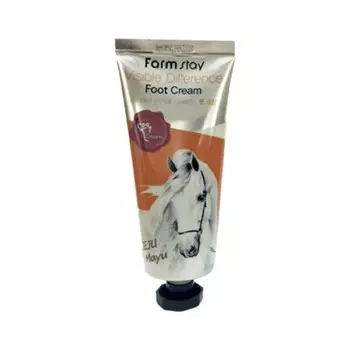 Крем для ног с лошадиным маслом FarmStay Visible Difference Foot Cream Jeju Mayu, 100г