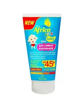 Крем для самых маленьких Floresan Africa kids SPF 45+ с Д-пантенолом и ромашкой 50 мл.