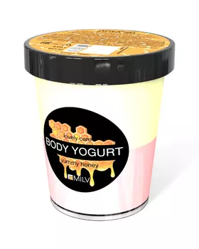 Крем-йогурт двухцветный Milv Мед 210г