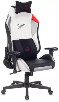 Кресло игровое Бюрократ Zombie HERO QUEEN PRO черный/белый эко.кожа