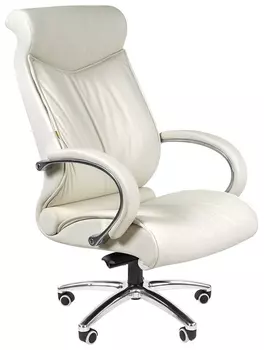 Кресло компьютерное Chairman 420 кожа белая