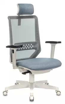 Кресло руководителя Бюрократ EXPERT серый (EXPERT WHITE BLUE) сетка